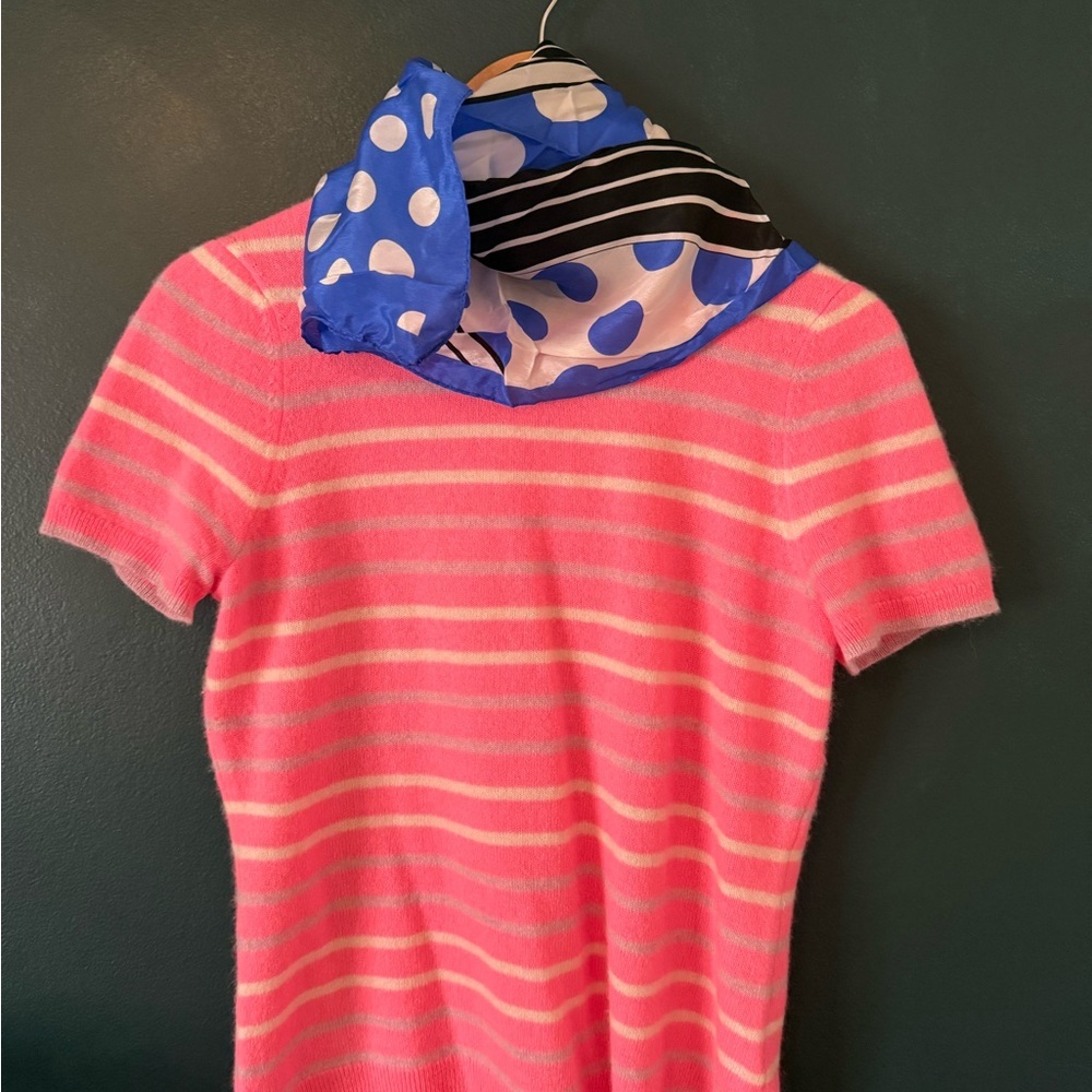 Cashmere, Charter Club Pink Striped Women's sweater - Picture 4 of 7